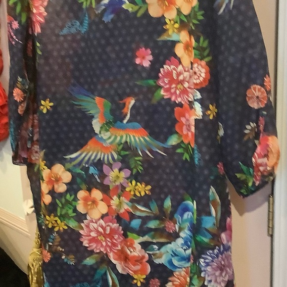 Johnny Was Ocean Dreamer Midi Dress/Cover Up Like New - Picture 7 of 13